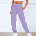 thumbnail image 1 of Multicolor Sweatpants Women Mens Pants Casual Solid Color Track Cuff Workout Pants with Pocket Fashion Clothing, 1 of 6