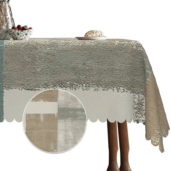 Multicolor Tablecloth,Farmhouse Linen Table Cloth,Table Cover for Dining Kitchen Decor Party,60x84