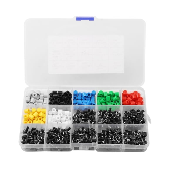 Multicolor Tact Switch Kit 420 pcs for Easy Identification in Projects