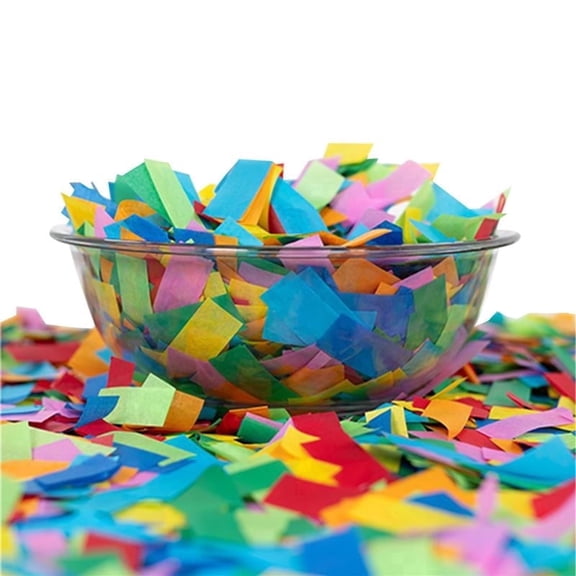 Ultimate Confetti, Multicolor Biodegradable Confetti - Rectangular Fluttering Tissue Paper Confetti for Cannon and Launcher use - Best for Gender Reveal, Birthday, Wedding, and Parties - 1 lb, 16 oz