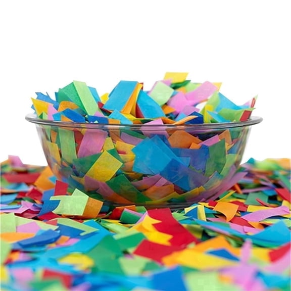 Ultimate Confetti, Multicolor Biodegradable Confetti - Rectangular Fluttering Tissue Paper Confetti for Cannon and Launcher use - Best for Gender Reveal, Birthday, Wedding, and Parties - 1 lb, 16 oz