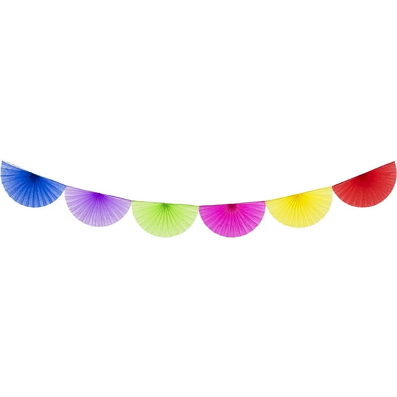 Multicolor Tissue Garland 14 ft by Way to Celebrate Party Banner