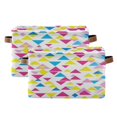 thumbnail image 1 of Multicolor Triangles Foldable Storage Basket,Canvas Fabric Foldable Storage Bins with Handles Open Home Storage Bins Boxes for Toy Book Shelf Closet Baskets, 1 of 8