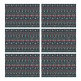 thumbnail image 1 of Multicolor Triangular and Diamond Shaped Geometric Boho Summer Placemats Table Placemats Set Of 6-Linen Kitchen Washable Placemats Table Mats 11.8"x17.7" Non-Slip Heat Resistant, 1 of 5
