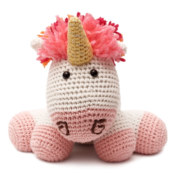 Multicolor Unicorn Handmade Amigurumi Stuffed Toy Knit Crochet Doll VAC
