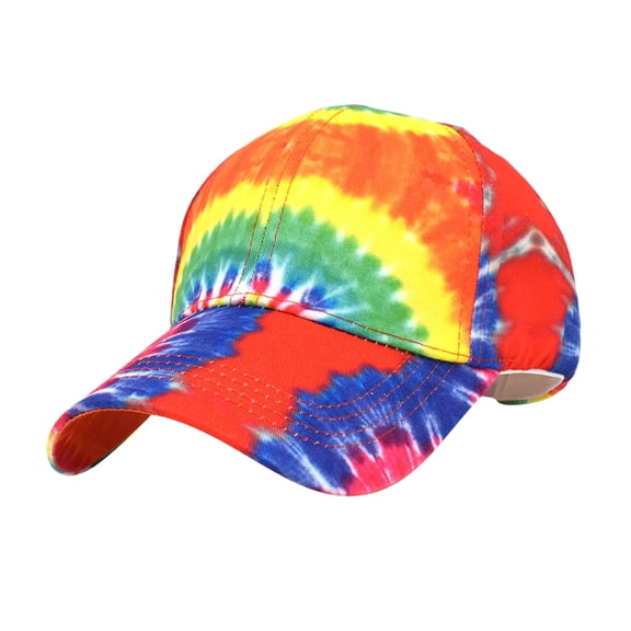 Multicolor Visors Fashion Unisex Men Women Tie-dyed Sun Hat Adjustable Baseball Cap Hip Hop Hat
