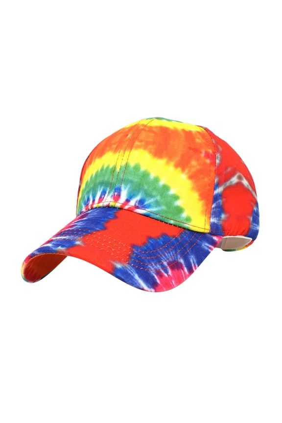 Multicolor Visors Fashion Unisex Men Women Tie-dyed Sun Hat Adjustable Baseball Cap Hip Hop Hat