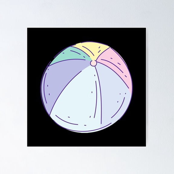 Multicolor Volleyball Line Art Poster Wall Art, Modern Wall Decor For Living Room Bedroom, 8x12 UNFRAMED