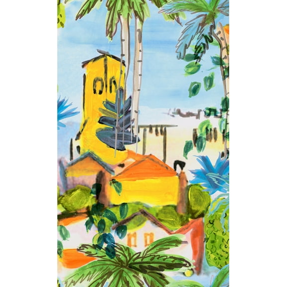Multicolor Watercolor Painting Tropical Wallpaper R8129