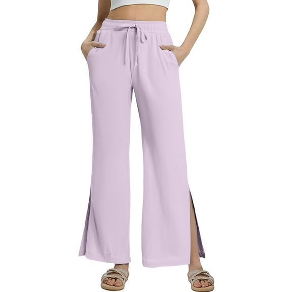 Multicolor Woman Pants Clearance Women's Wide Leg Sweatpants Loose Drawstring Yoga High Waist Causal Summer Trousers with Pocket Pants for Women