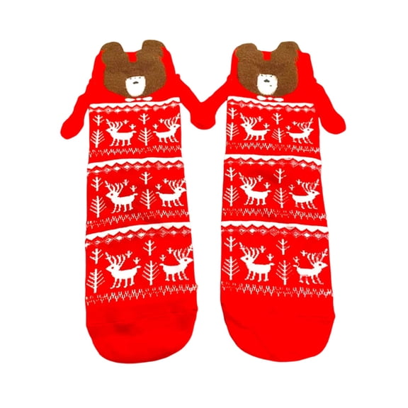 Multicolor Women Magnetic Connected Socks Featuring Soft Fabric And Fun Design For Comfortable And Interactive Winter Indoor Use