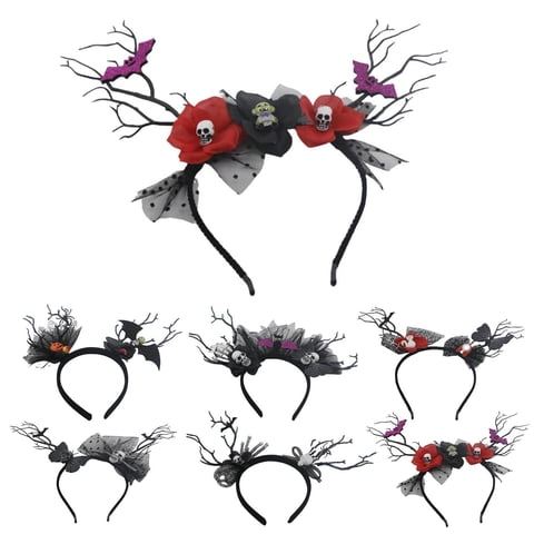 Multicolor Womens Fashion Plastic Non-Slip Elastic Hair Bands, Thick Solid Color Headbands for Girls & Women's Hair Accessories, Trendy Fall Style Halloween Headband One Size