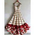 thumbnail image 1 of Multicolor Womens Music Note And 3D Rose Print V-Neck Sleeveless Slip Dress With High-Low Hem, 1 of 2
