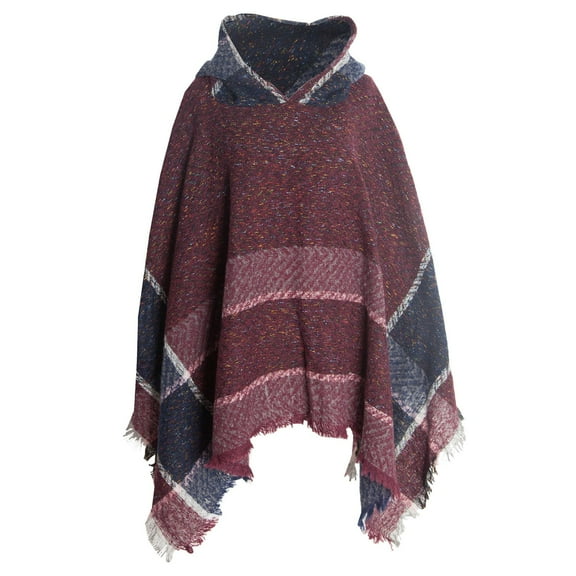 Multicolor Wraps Womens Autumn and Winter Warm Scarf Shawl Cotton Scarf Tassel Multi Color Plaid Shawl Multifunctional Belt Hat