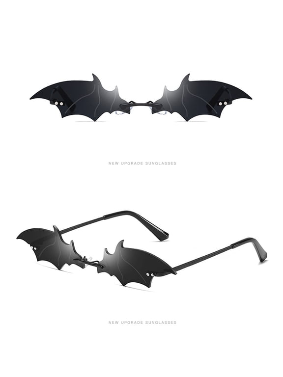 Multicolor2 Funny Bat Shape Retro Sunglasses Retro Polarized Sunglasses Womens Trendy Sunglasses for Women PC Polarized UV400 Protection Lens Big Frame Fashion Glasses Trendy Stylish Shade One Size