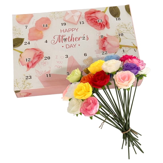 MulticolorSilk Flower Gift Box, Mother's Day Floral Bouquet Box for Mom Elder Gift