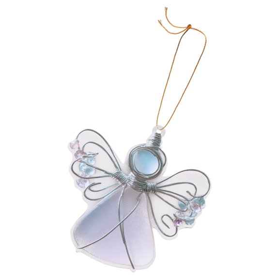Multicolored 2D Flat Angelic Pendant Christmas Tree Acrylic Ornament for Festives Holiday Decors Charm Gifting