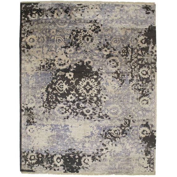 Multicolored Abstract 8X10 Transitional Modern Rug