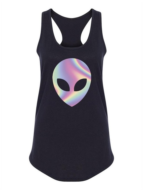 Multicolored Alien Racerback Tank Women -SPIdeals Designs, Female Large