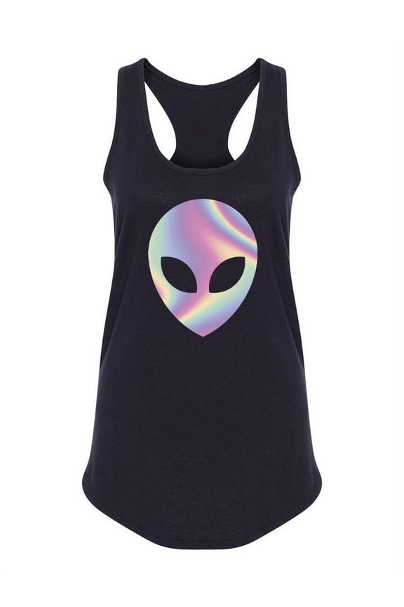 Multicolored Alien Racerback Tank Women -SPIdeals Designs, Female Small