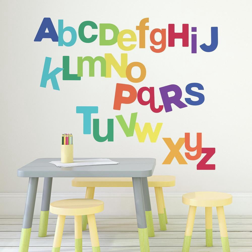 Multicolored Alphabet Giant Wall Decals - Walmart.com