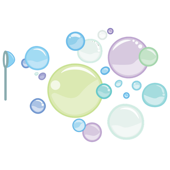 Multicolored Art Vinyl Decoration Sea Bubbles Design Adhesive Home Living Room Wall Decal - 19" x 28" Removable Kids Bedroom Nursery Art Soap Bubbles Round Transparent Objects Wall Decor Sticker