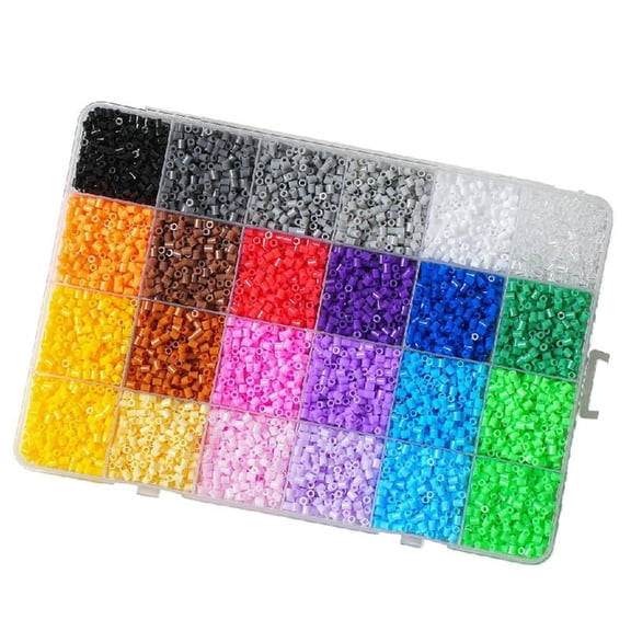 Multicolored Bead With Storage Box 24 Color 2.6mm Puzzle Beads Educational Beading Toy For Art Craft