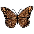 thumbnail image 1 of Multicolored Butterfly Vinyl DÃ©cor Sticker Leopard Animal Skin Print Pattern Design Kids Bedroom Adhesive Wall Decal - 14" x 20" Removable Home Living Room Art Giant Moth Insect Wall Decoration, 1 of 5