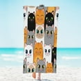 thumbnail image 1 of Multicolored Cats Beach Towel Microfiber Thin Lightweight Beach Towel 31"x61" Large Soft Long Pool Towel Lightweight Towel Blanket for Beach Swim Gym Quick Dry Bath Sheet Towel, 1 of 15