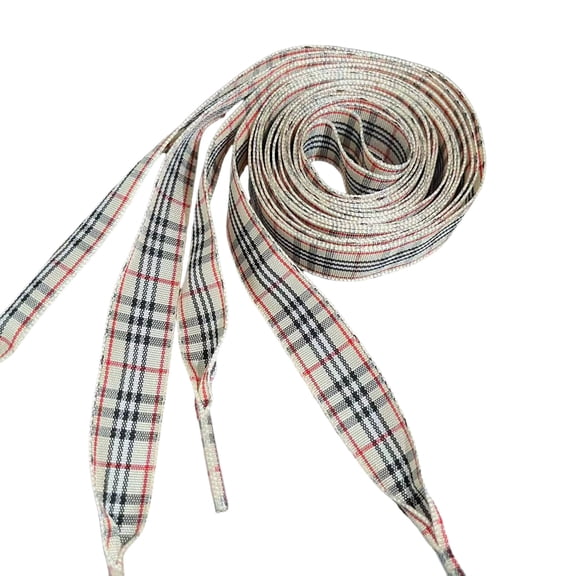 Multicolored Checkered Soft Polyester Shoelaces High Strength Wear Resistant Shoe String For Running Shoe Sneakers