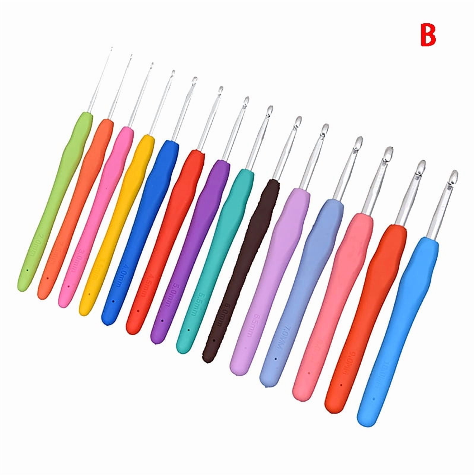 Multicolored Crochet Hooks Yarn Knitting s 2-8mm Random Colors 2.5MM