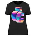 thumbnail image 1 of Multicolored Curved Line T-Shirt Women -Image by Shutterstock, Female Medium, 1 of 2