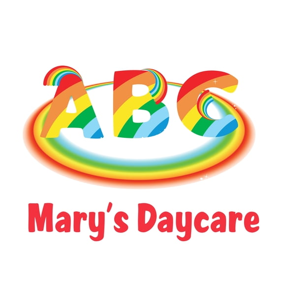 Multicolored Daycare Alphabet Peel and Stick Wall Decals - Custom Name Giant Wall Decal- Vinyl Sticker Decoration for Daycare Classroom or Playroom-Size : 10" x 7".