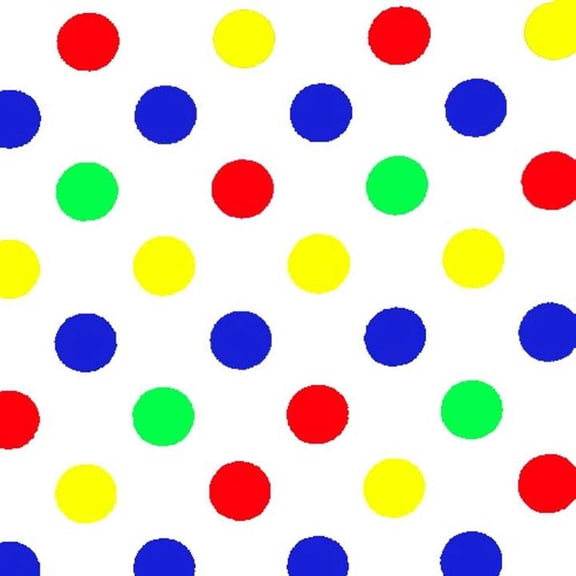 Multicolored Dots Table Cover - Plastic - Rectangle - 54in. x 108in. - 1 Piece (fdp93124)