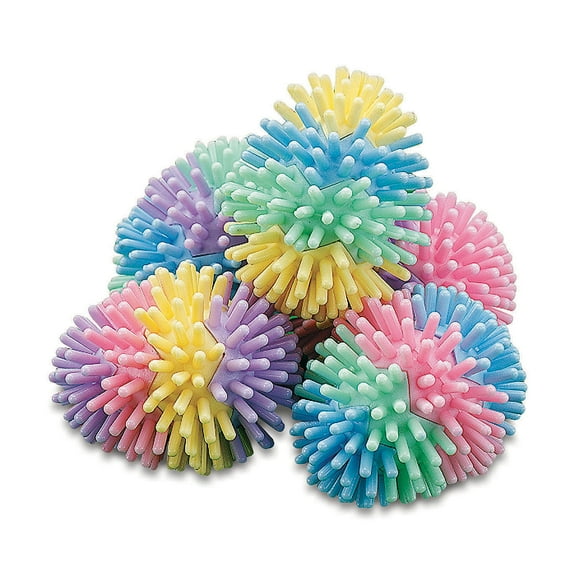 Multicolored Egg-Shaped Porcupine Balls - Toys - 36 Pieces