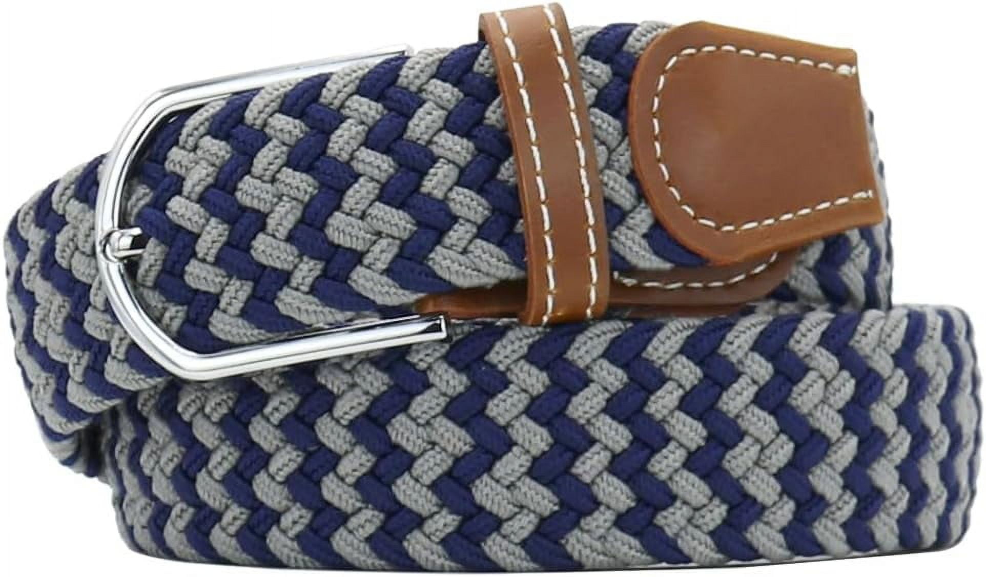 Multicolored Elastic Woven Golf Belts Casual Braided Stretch  display picture 1