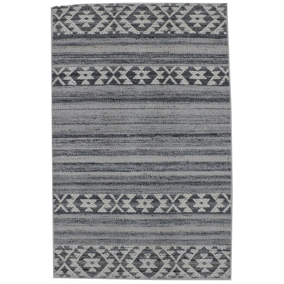 Multicolored Geometric 2X3 Hand-Tufted Modern Rug