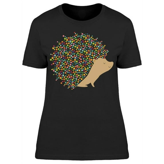 Multicolored Hedgehog Dots T-Shirt Women -Image by Shutterstock, Female Medium