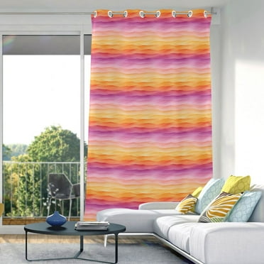 Multicolored Hills Blackout Curtains W82 x L42 1 Panel Window Curtain for Bedroom Living Room