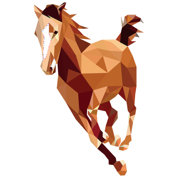 Multicolored Home Living Room Horse Stallion DÃ©cor Mosaic Stained Glass Portrait Art Design Vinyl Adhesive Wall Decal Sticker - 20" x 31" Removable Kids Bedroom Zoo Forest Animal Wall Decoration