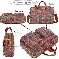 Multicolored Laptop Bag Messenger Briefcase for Women - Fits Most 17-inch Laptops |  Warranty
