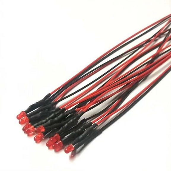 Multicolored Led Lights 50Pcs Pre Wired Individual Led Lights 3Mm Diameter