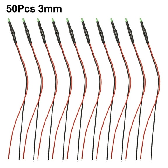 Multicolored Led Lights 50Pcs Pre Wired Individual Led Lights 3Mm Diameter