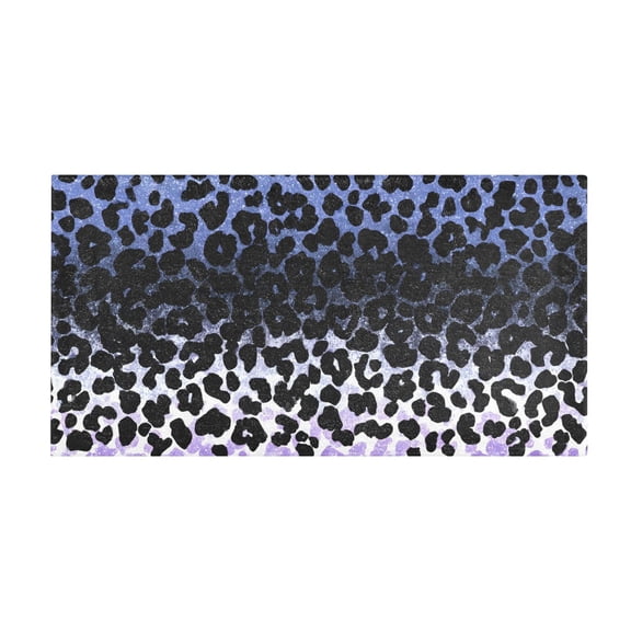 Multicolored Leopard Print Pattern Bath Mat 39x20 Inch Soft Absorbent Non-Slip Plush Bathroom Rug for Floor