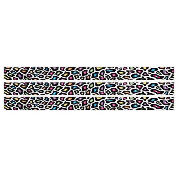 Multicolored Leopard Print/Cheetah Print Border Wall Decals/Stickers