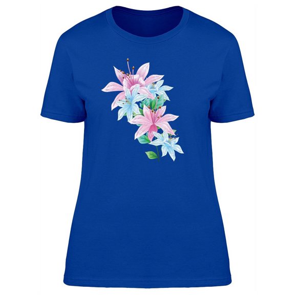 Multicolored Lily Flowers T-Shirt Women -Image by Shutterstock, Female x-Large