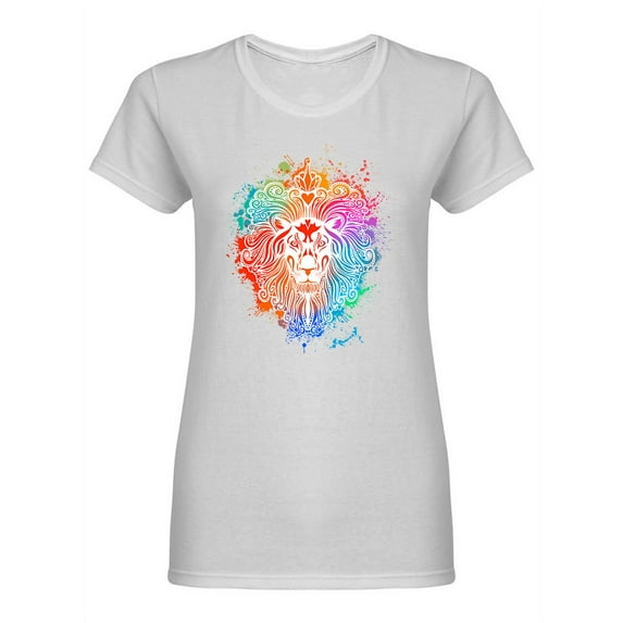 Multicolored Lion Shaped T-Shirt Women -Image by Shutterstock, Female Medium