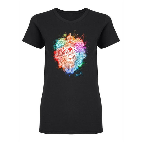 Multicolored Lion Shaped T-Shirt Women -Image by Shutterstock, Female x-Large