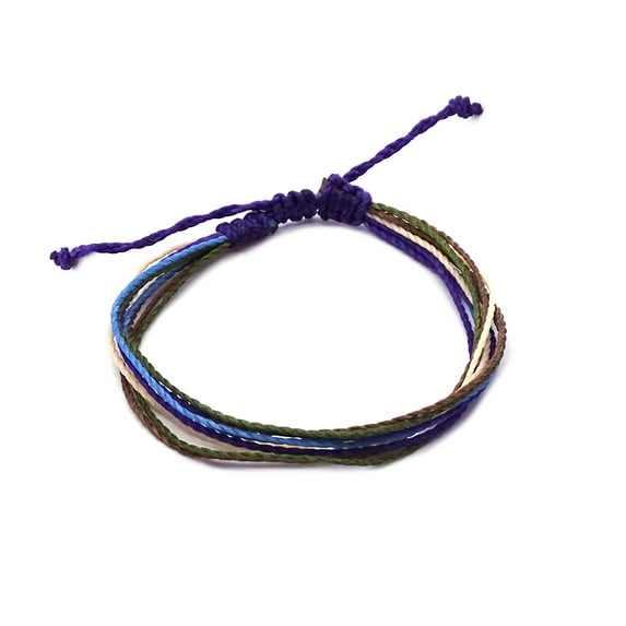 Multicolored Multi Strand String Waterproof Adjustable Pull Tie Bracelet - Unisex Fashion Handmade Jewelry Boho Accessories