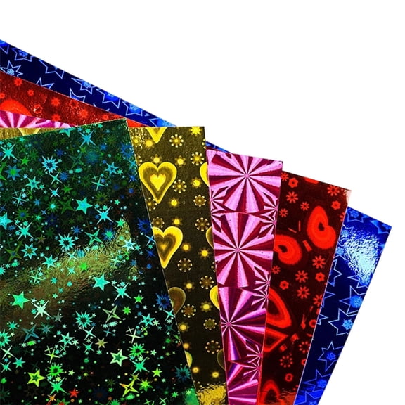 Multicolored Pearlescent Paper Sheets for Kids Card Making School Art Craft